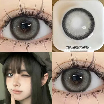 1 Pair High Quality Black Large Diameter Color Contact Lenses for Eyes Annual Soft Round Beautiful Pupils Fast Shipping
